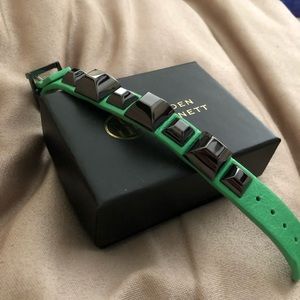 NWOT Hayden Harnett Leather Cuff - Green